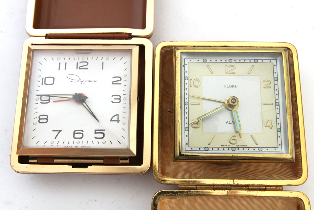 Vintage Clocks Alarm Florn, Globe, Westclox, Ingraham