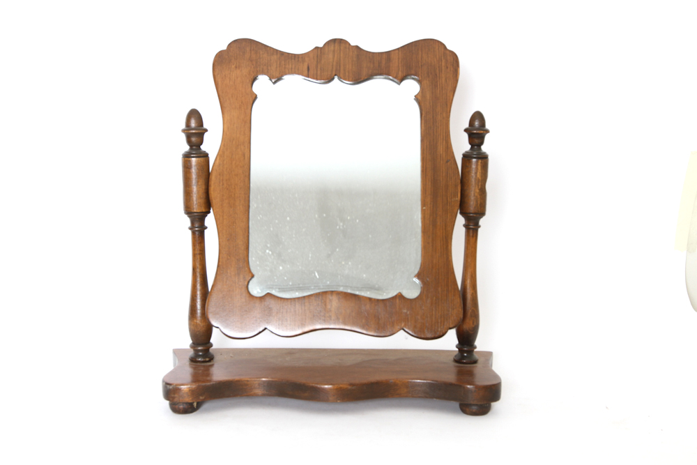 Vintage Dresser Mirror, Premier Manicure Set Bakelite & Vanity Pieces