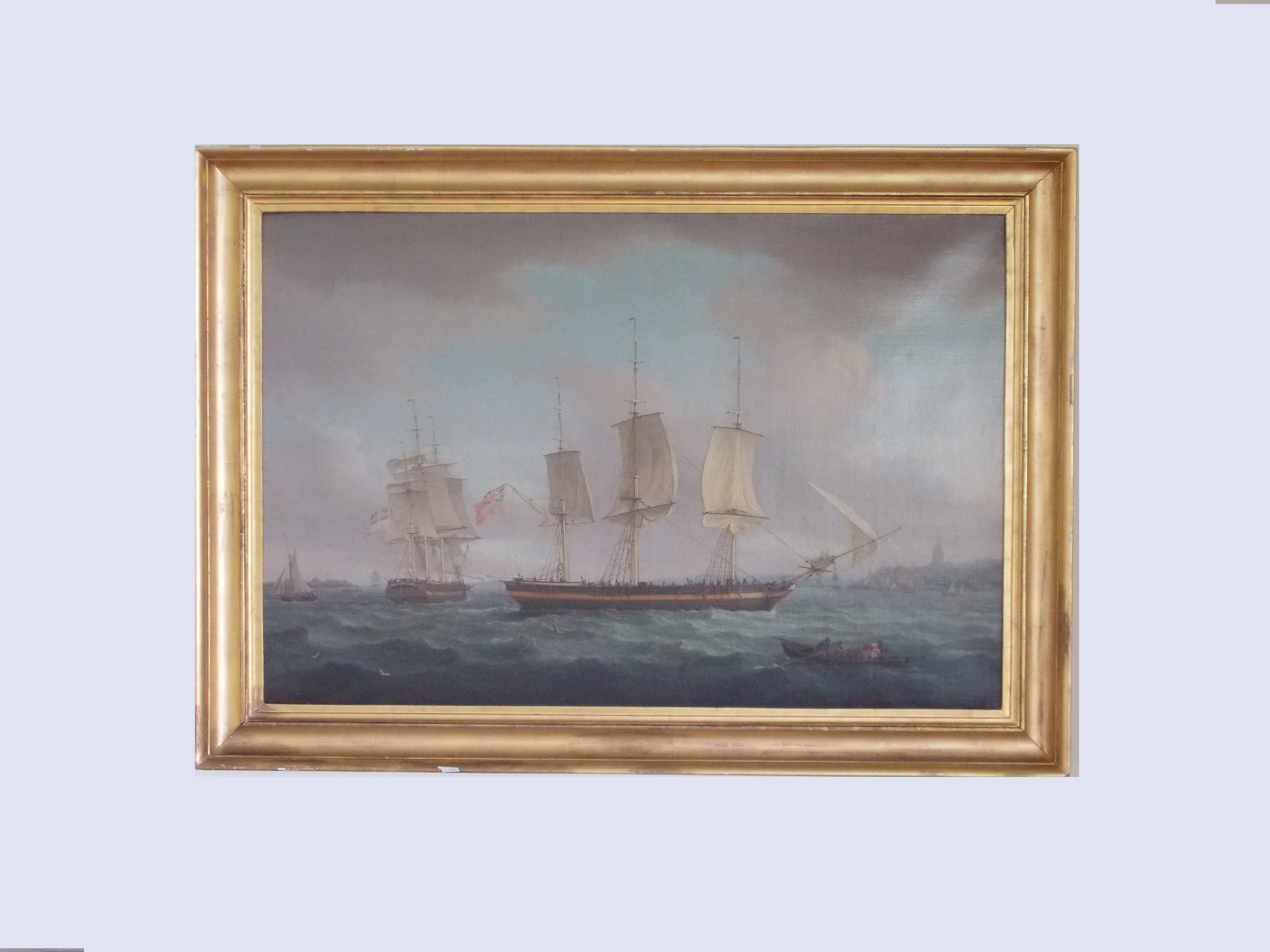 Thomas Whitcombe Early 19th Century Maritime Painting