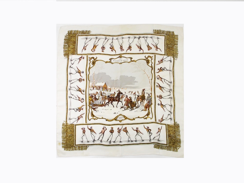 Hermes "Plaisirs du Froid" Silk Scarf