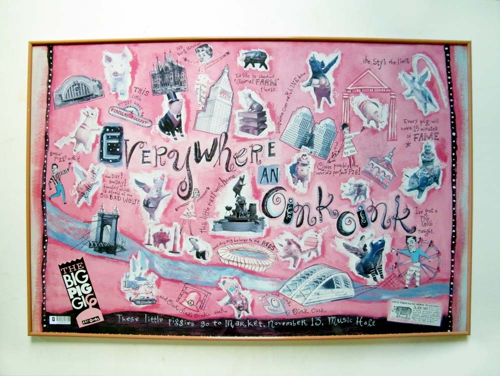 Framed Cincinnati 'Big Pig Gig' Poster