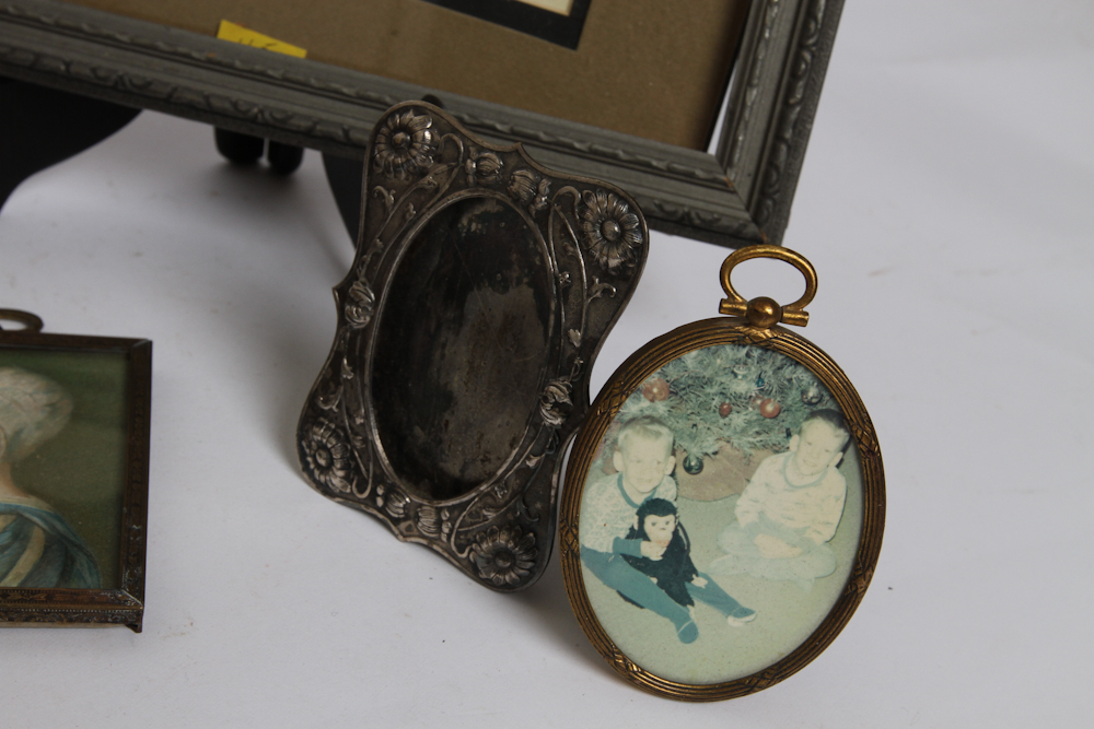 Vintage Box Holding Old Frames 