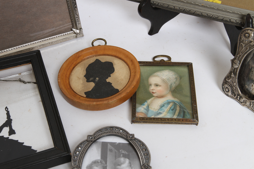 Vintage Box Holding Old Frames 
