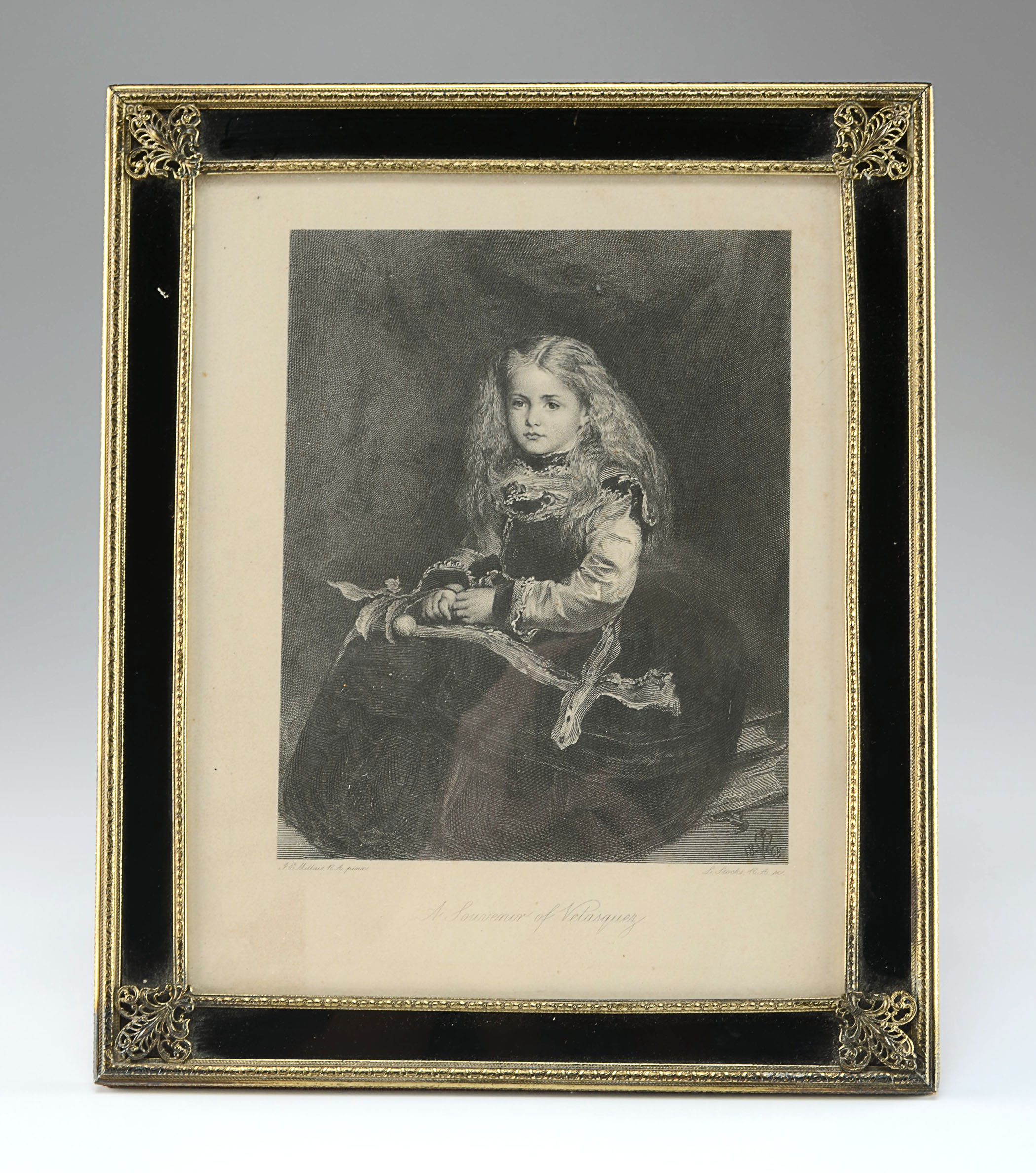 J.E. Millais " A Souvenir of Velasquez" Engraving. 