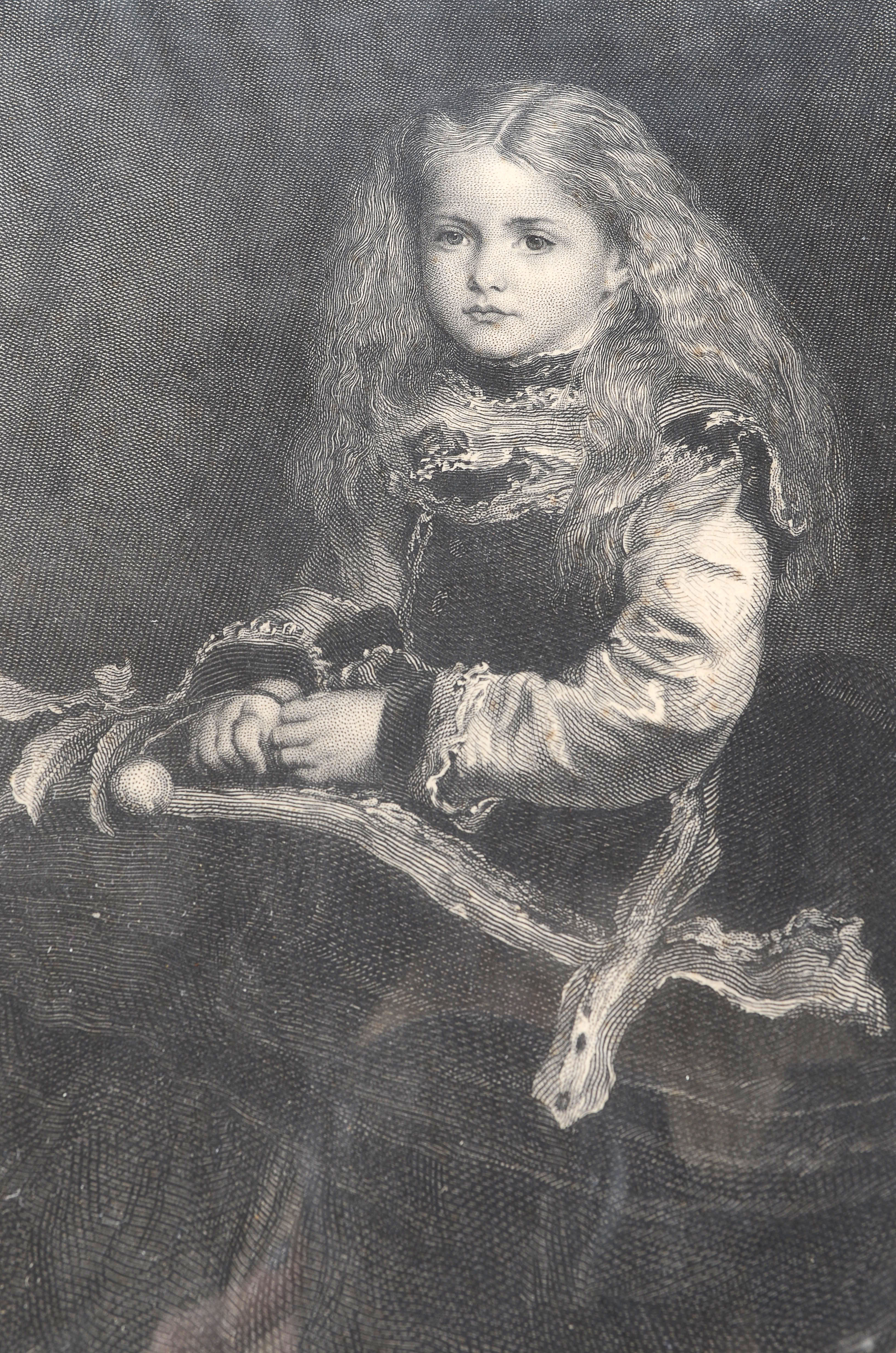 J.E. Millais " A Souvenir of Velasquez" Engraving. 