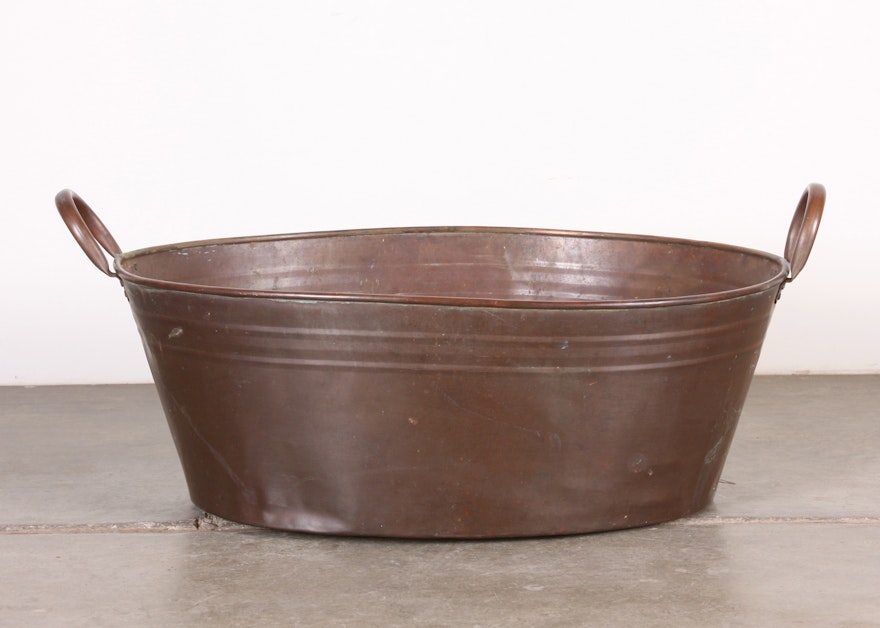 Copper Oval Wash Tub