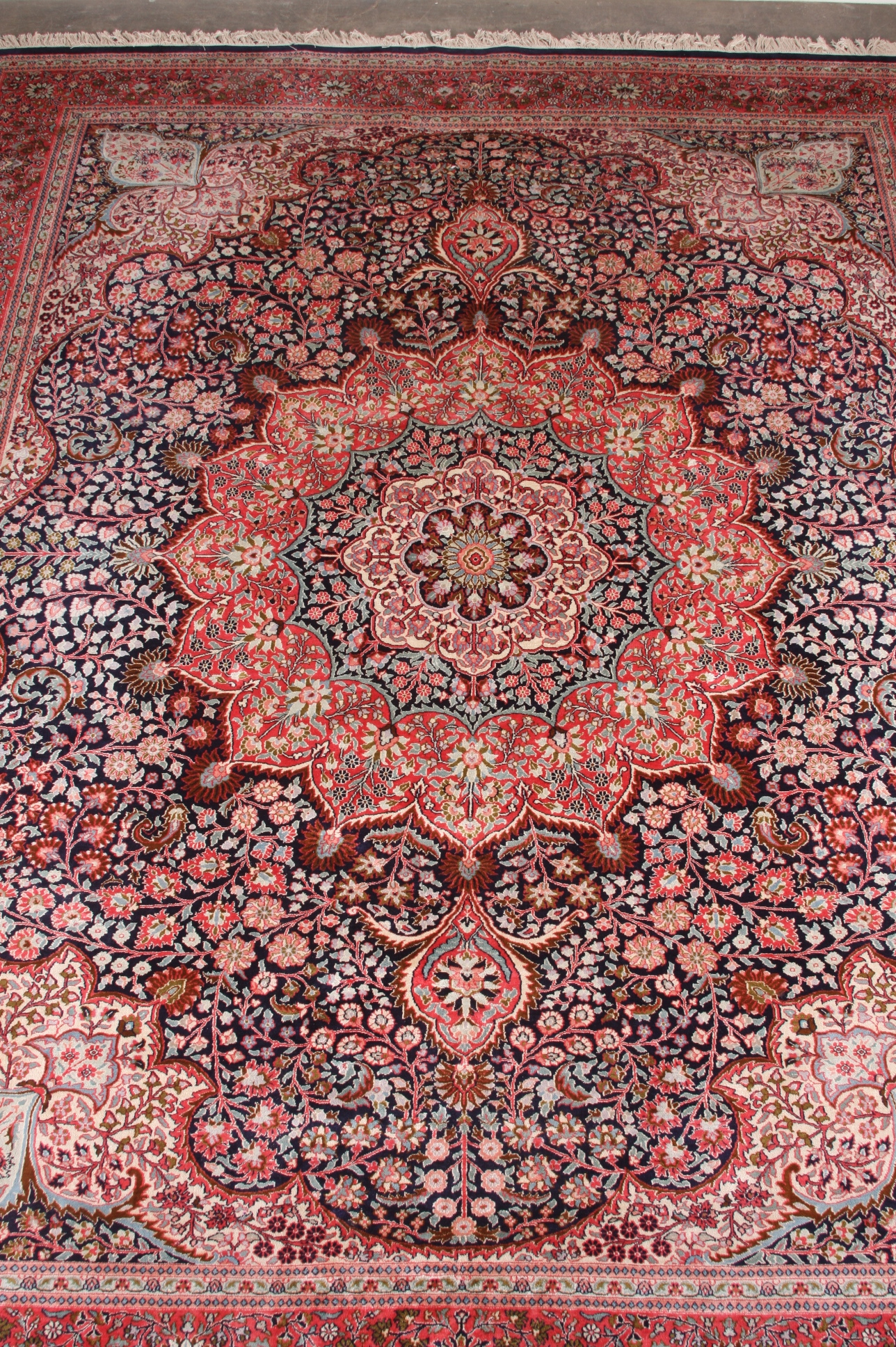 Striking Turkish Silk Hereke Rug