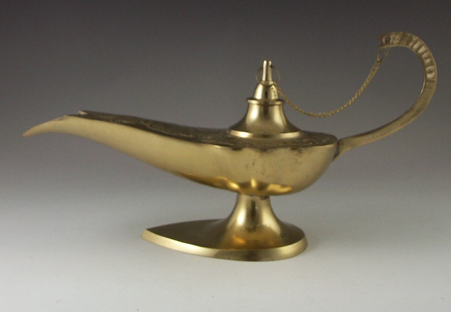 Solid Brass Aladdin's Lamp