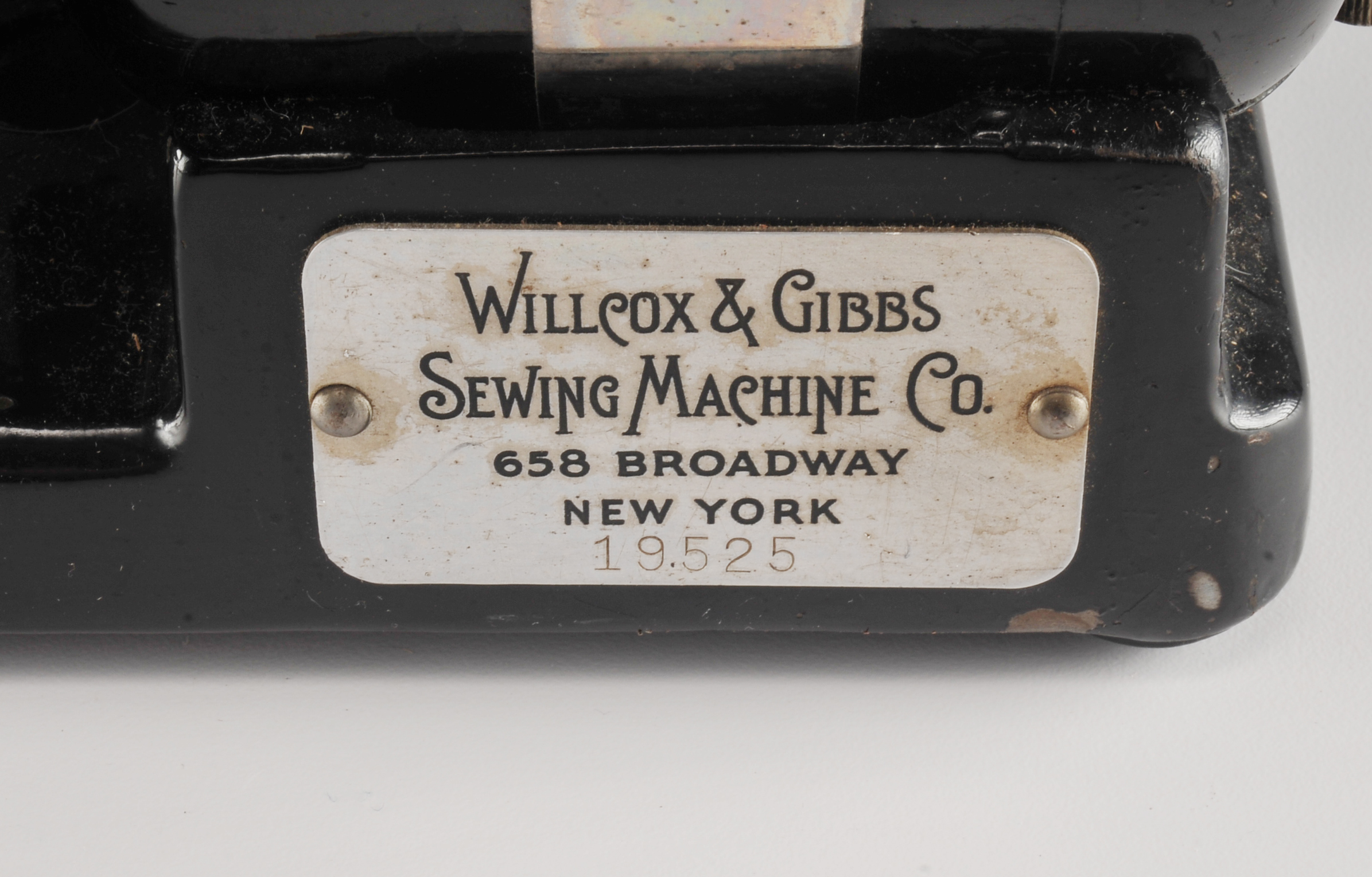 19th Century Willcox & Gibbs electric sewing machine