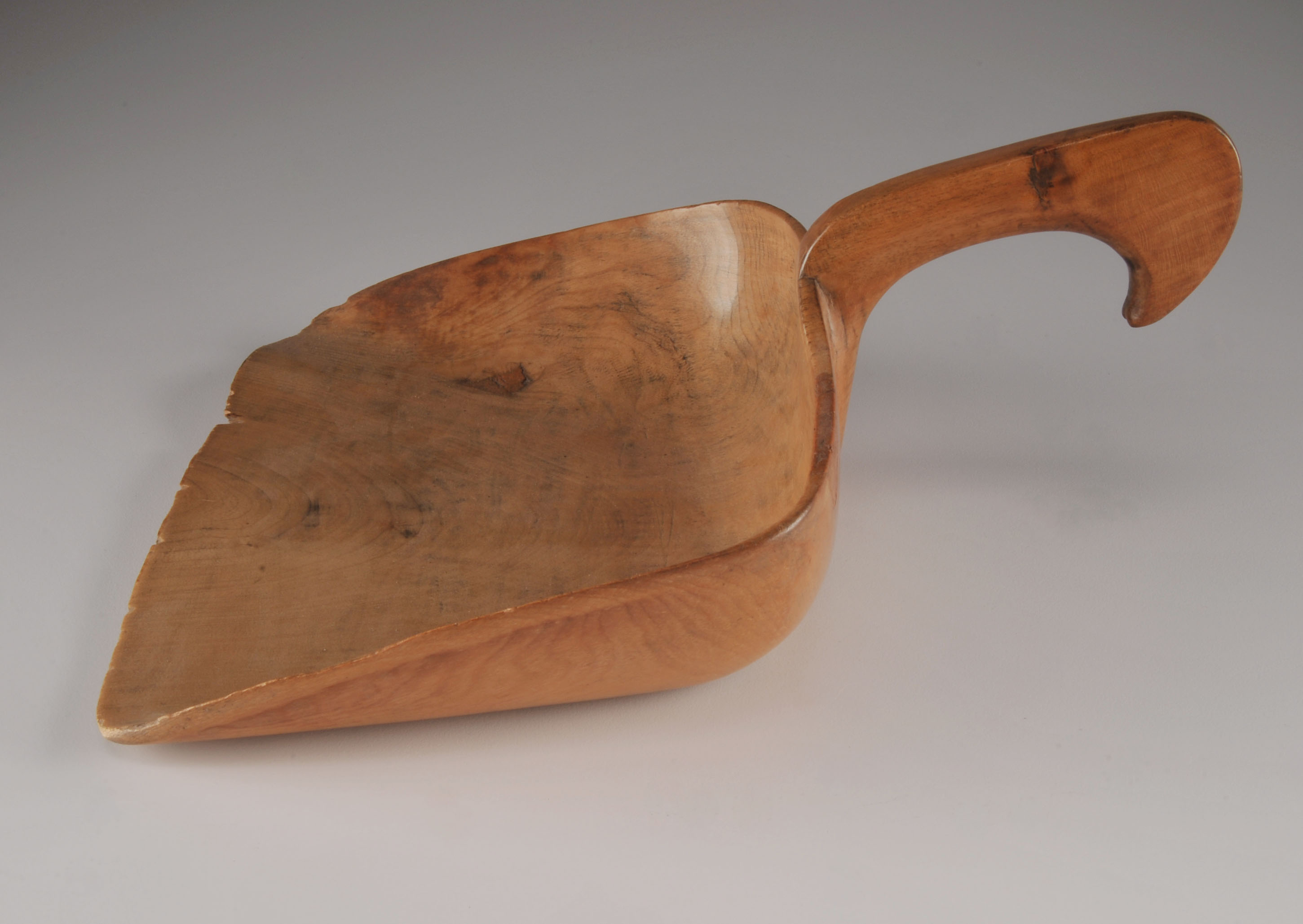 Hand Carved Wooden Dust Pan