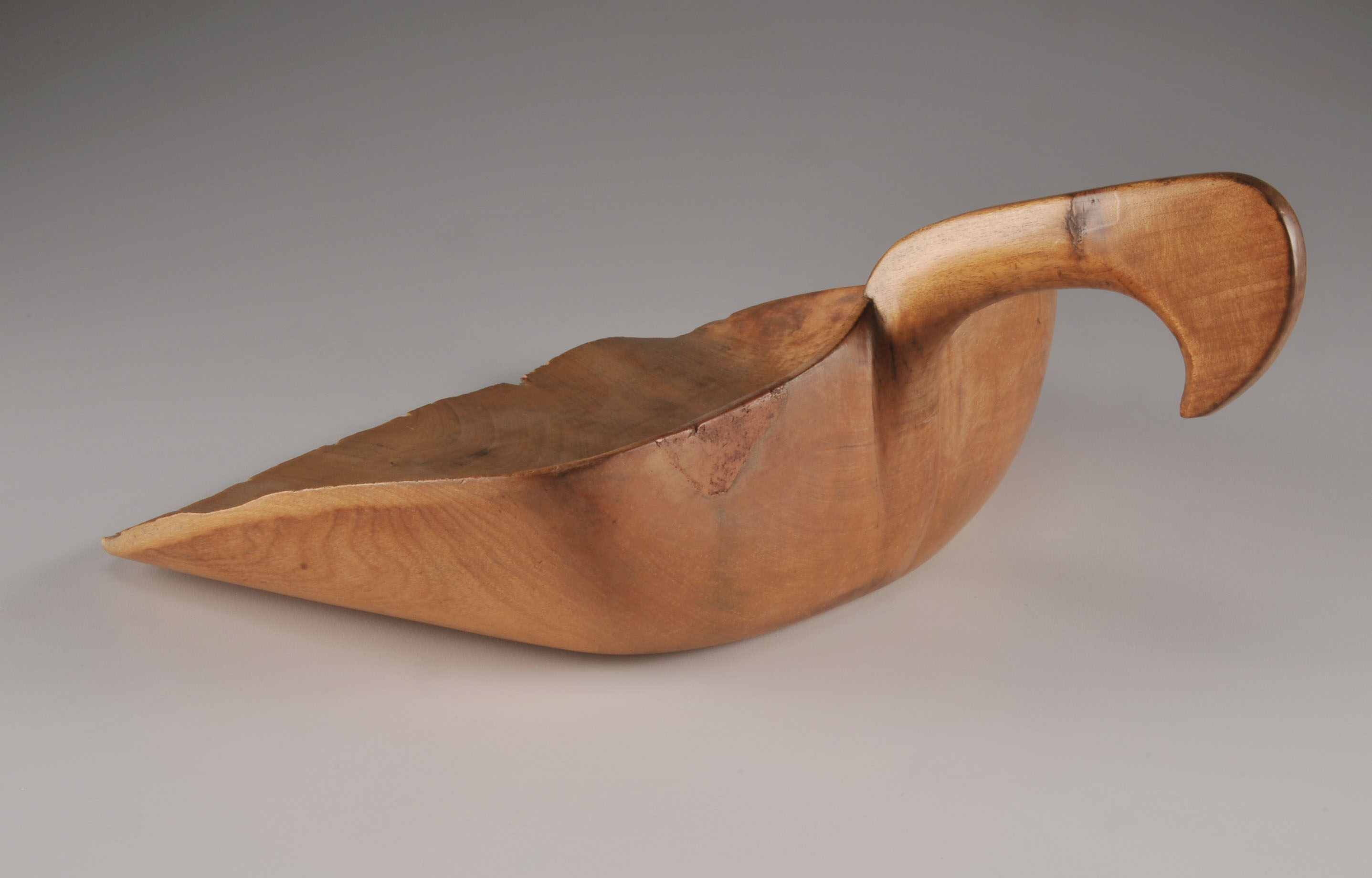 Hand Carved Wooden Dust Pan