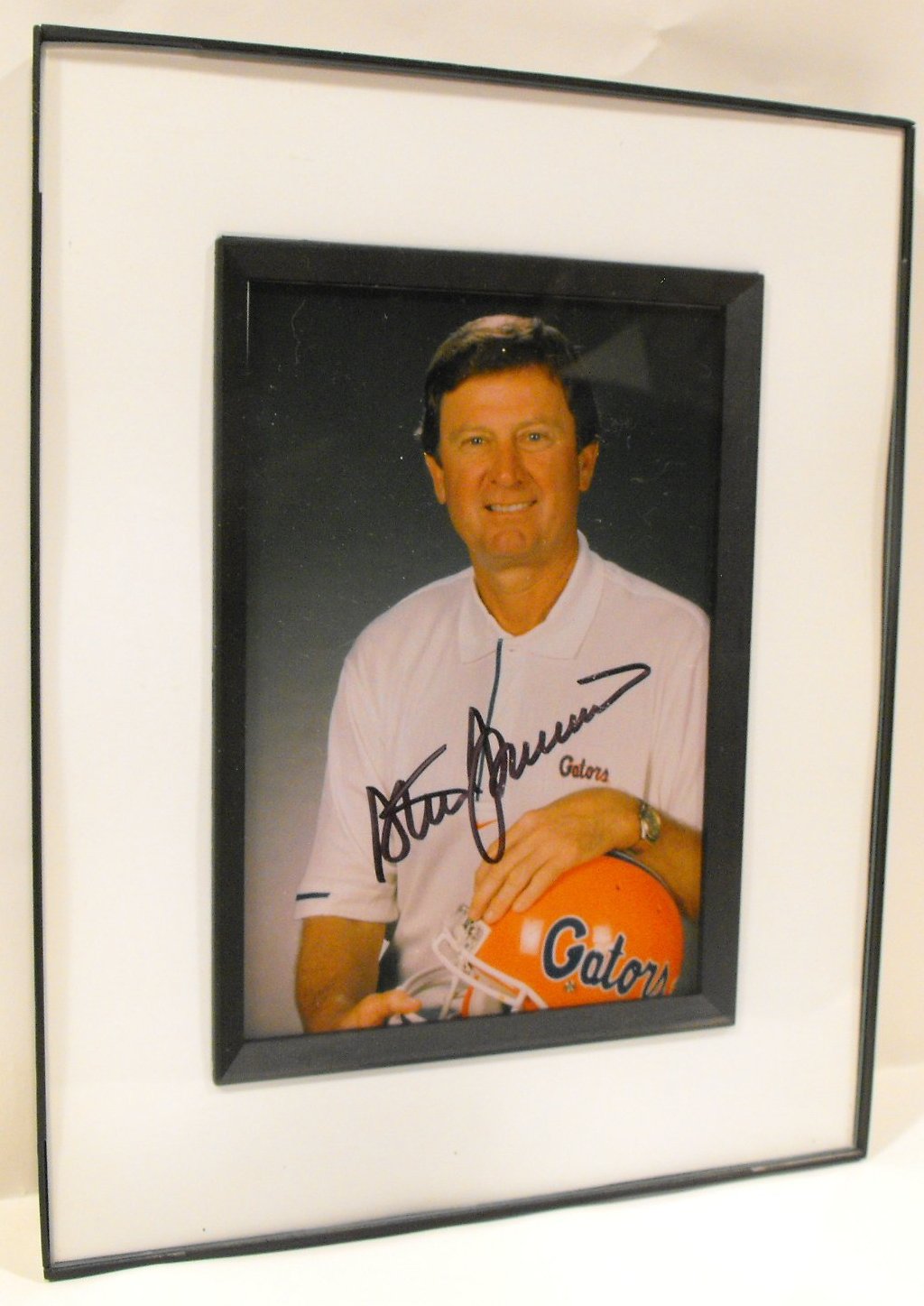 Steve Spurrier Autographed University Of Florida Gatore Football Framed Photo