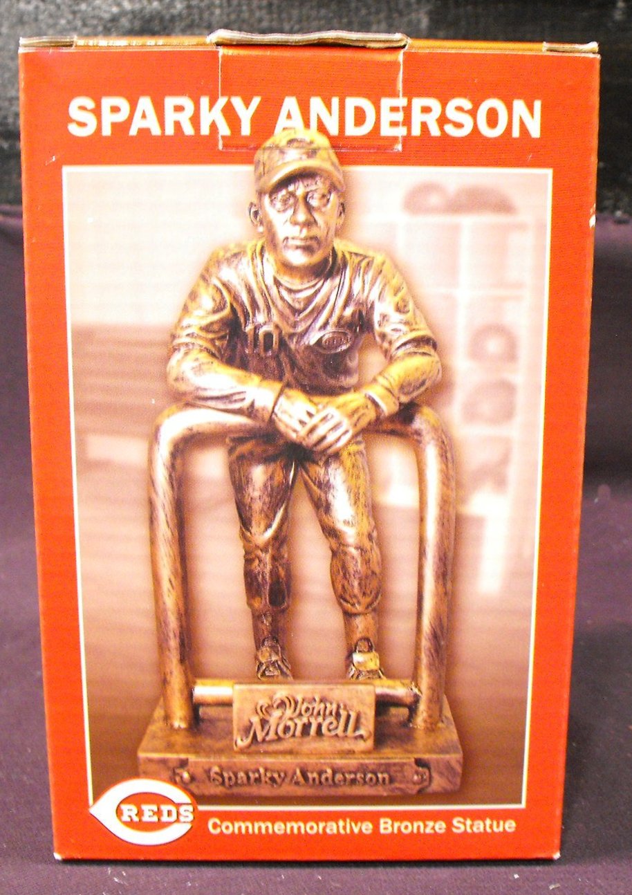 Sparky Anderson Cincinnati Reds with Game TicketCommemorative Bronze Statue In Box Reds HOF