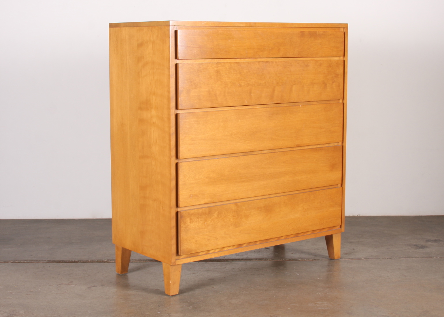 Conant Ball Furniture Mid Century Modern tall maple dresser