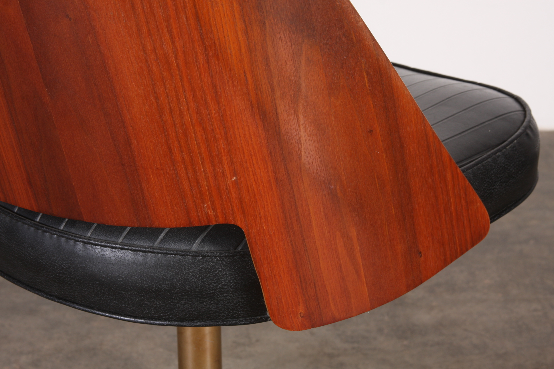 Pair of B. Brody Molded Wood Swivel Chairs