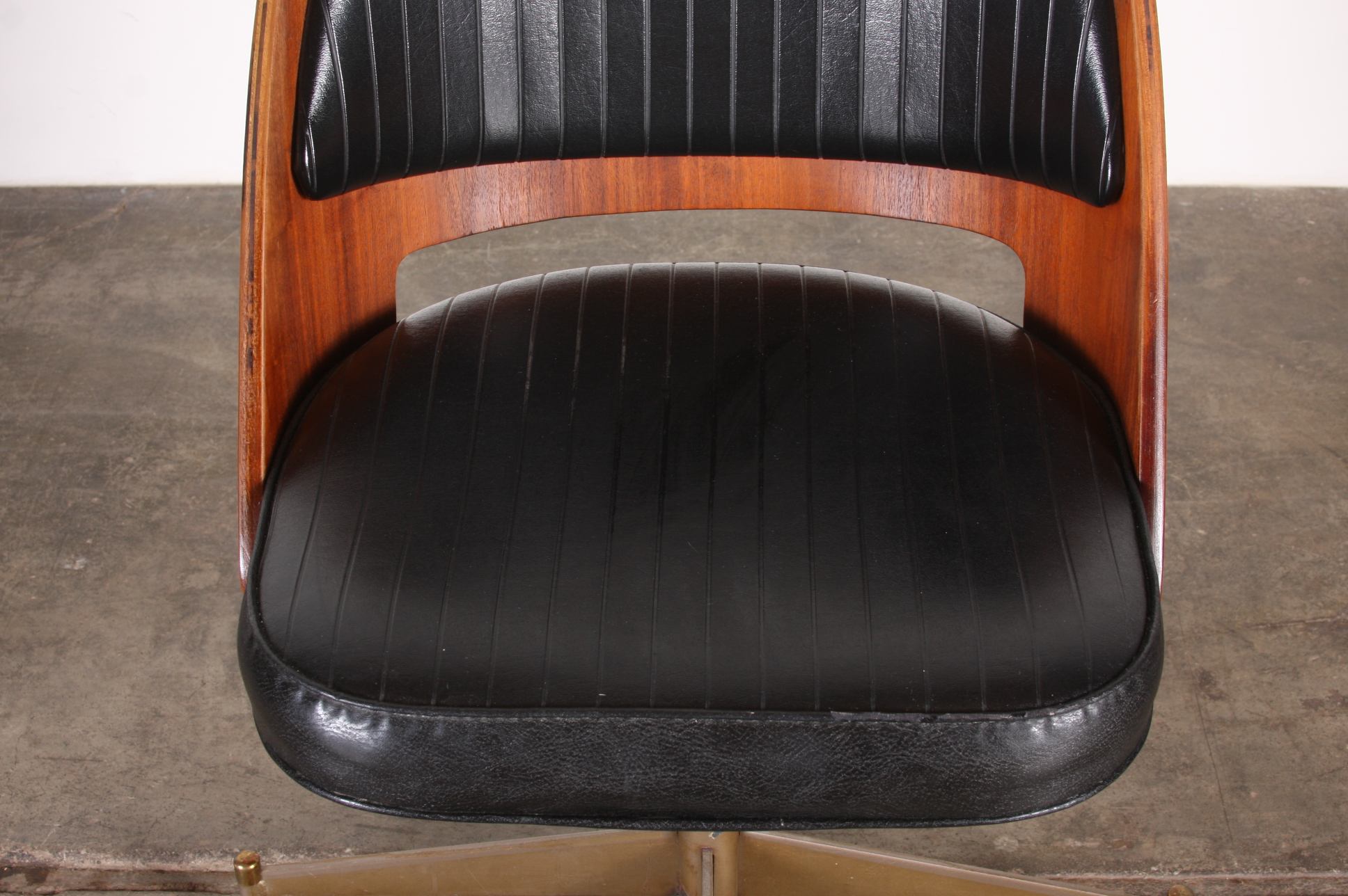 Pair of B. Brody Molded Wood Swivel Chairs