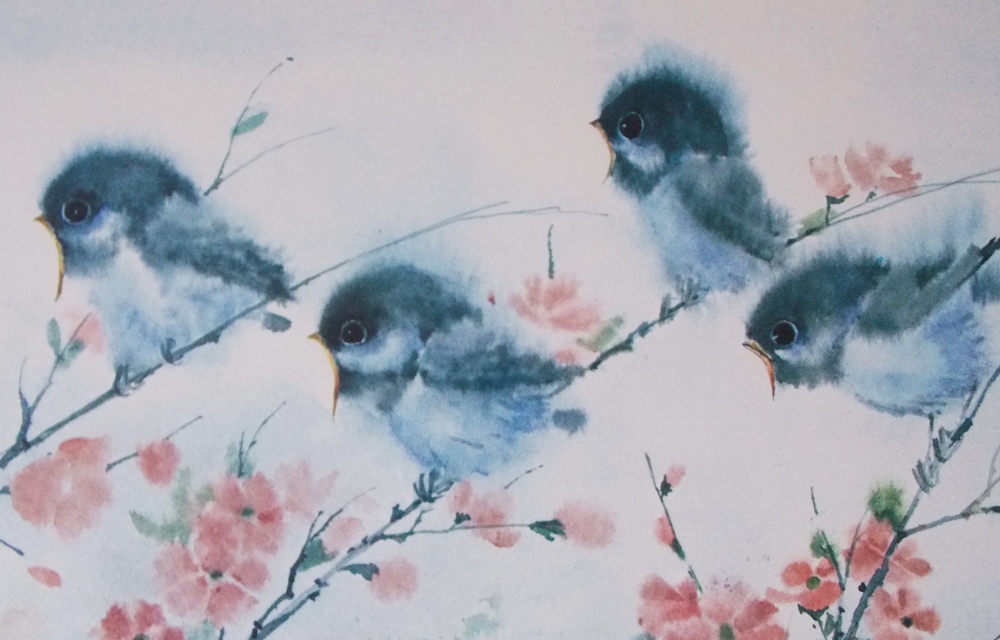 Baby Chickadees by Frank T Gee