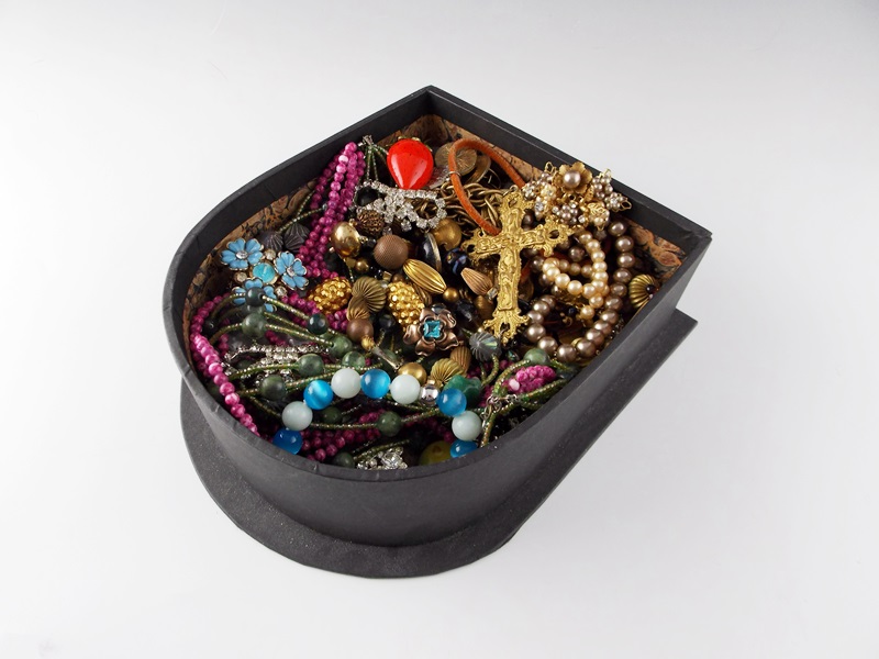 Box Filled with Jewelry Treasures