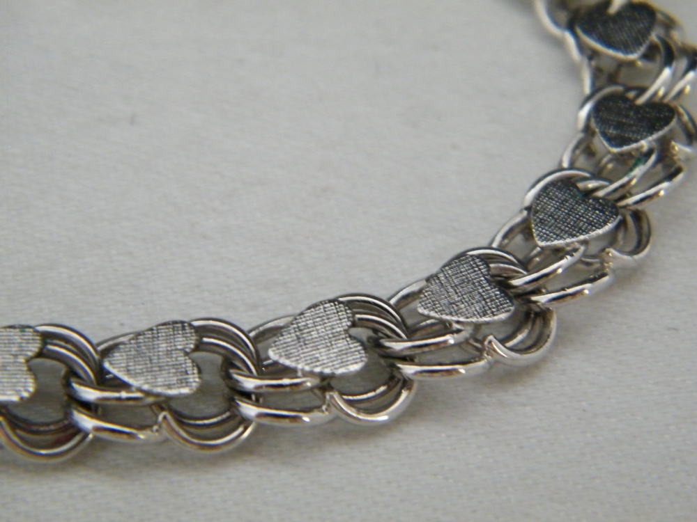 Sterling Heart Charm Bracelet