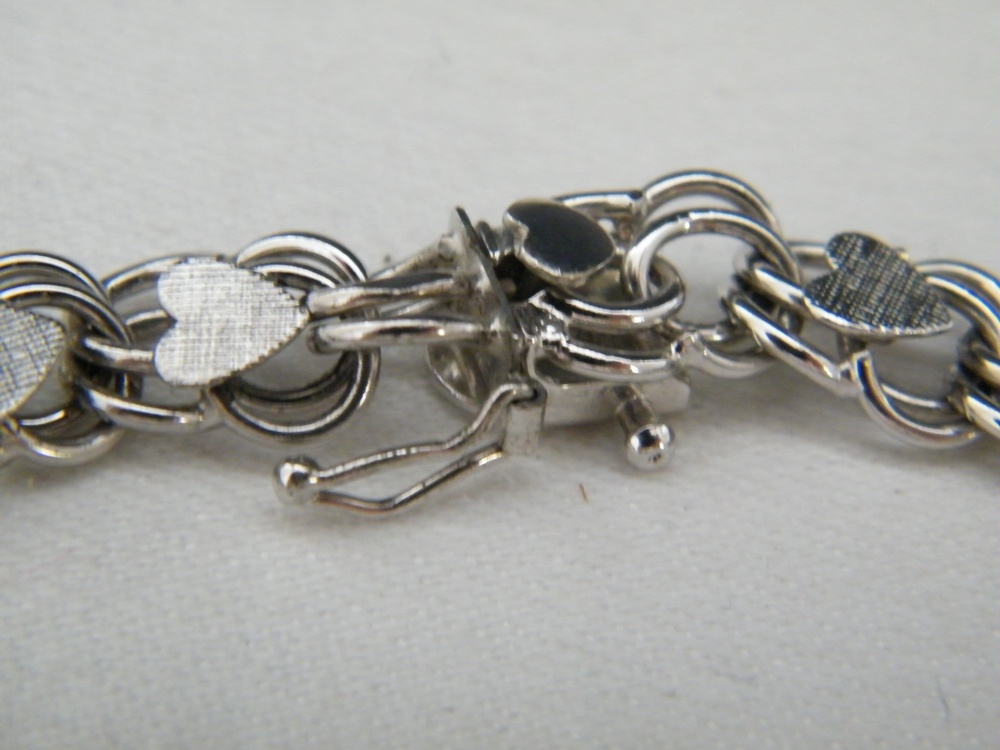 Sterling Heart Charm Bracelet