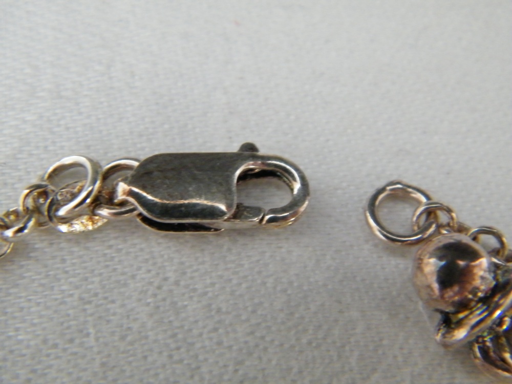 Polished Sterling Charm Bracelet