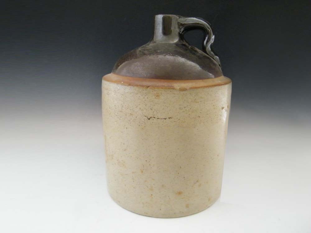 Vintage Brownware Whiskey Jug
