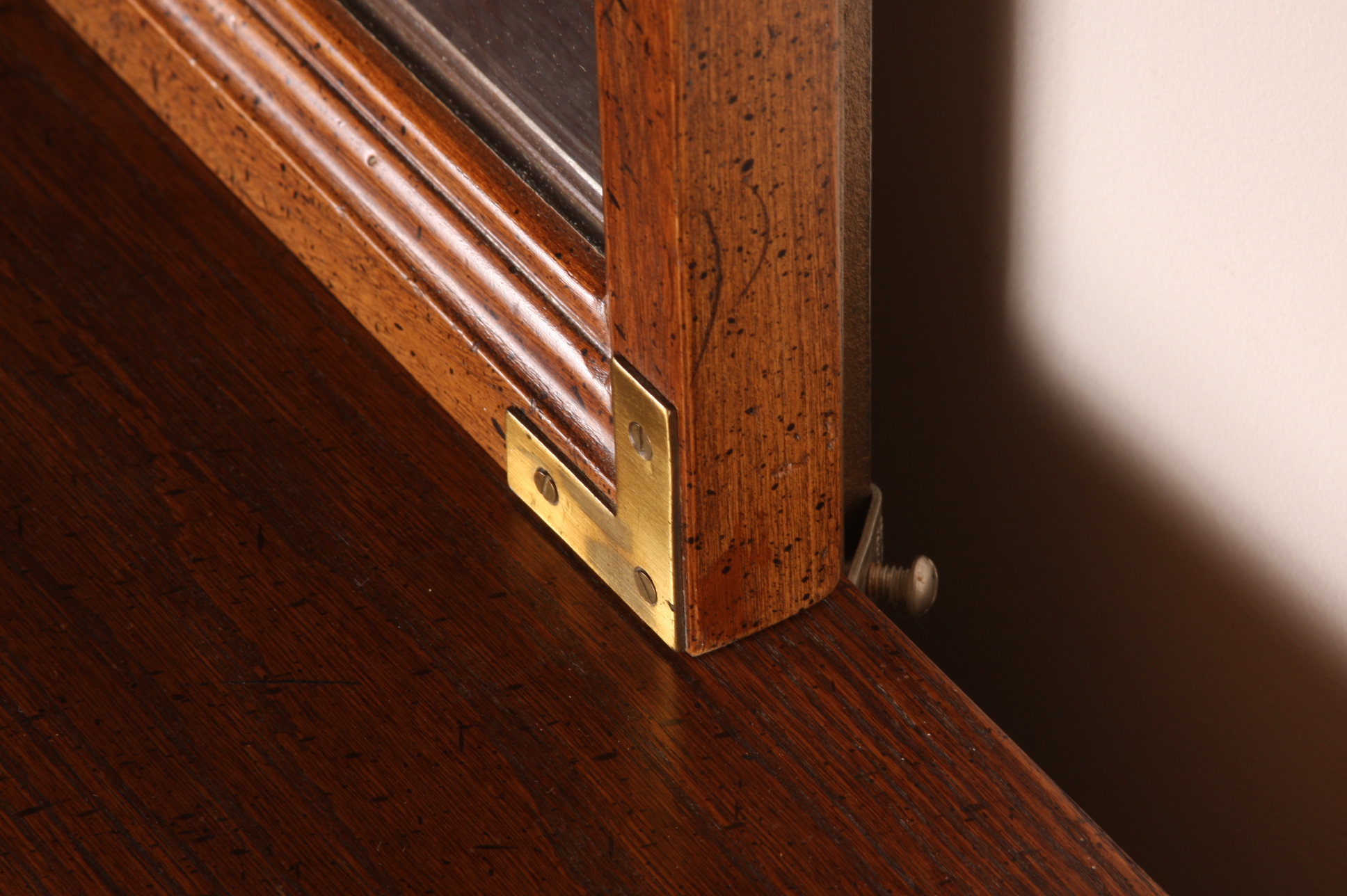 Mid Century Wood and Brass Dresser