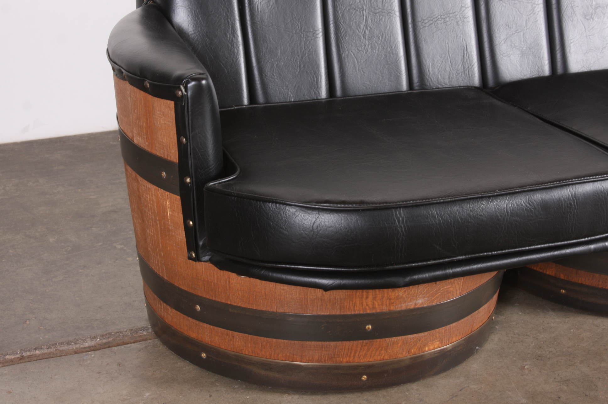 1960's - 70's Vintage Whiskey Barrel Sofa