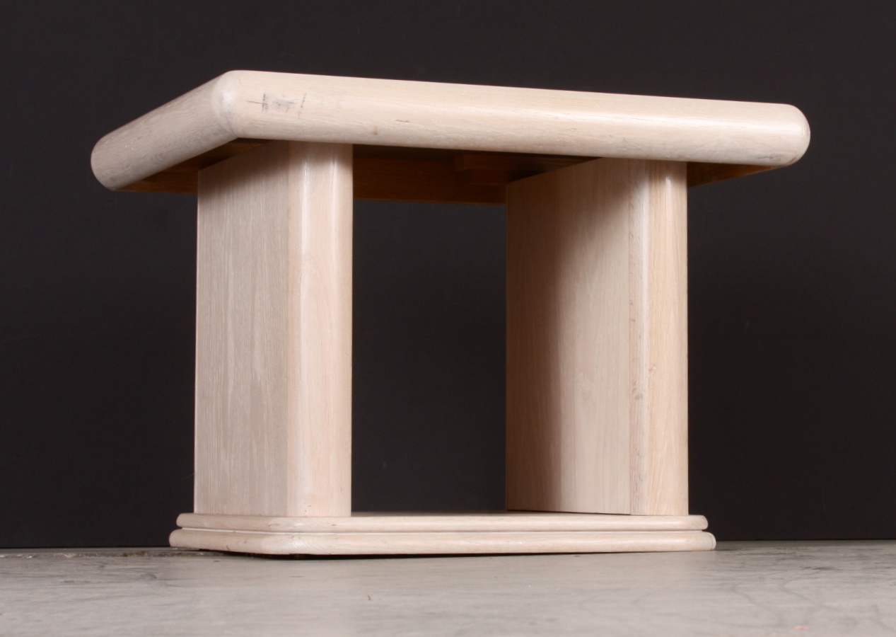 Modern White Washed Side Table