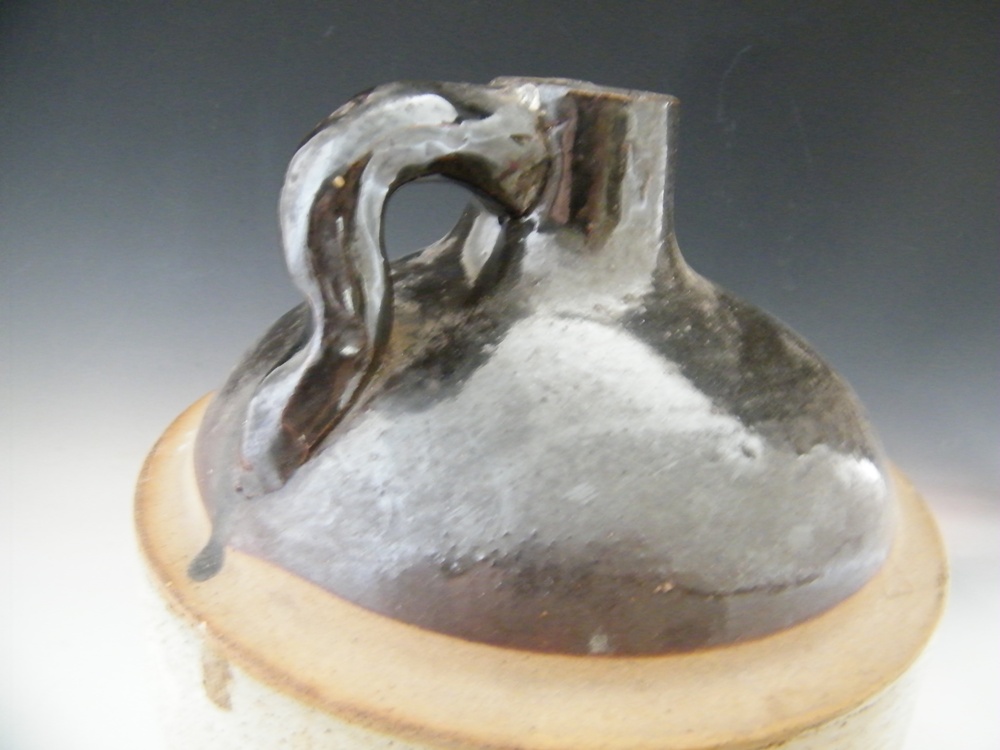 Vintage Brownware Whiskey Jug