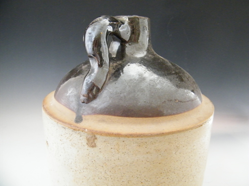 Vintage Brownware Whiskey Jug