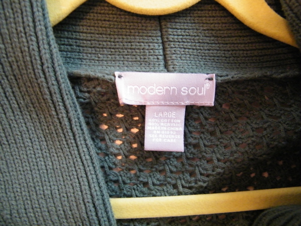 Modern Soul Green Knit Sweater