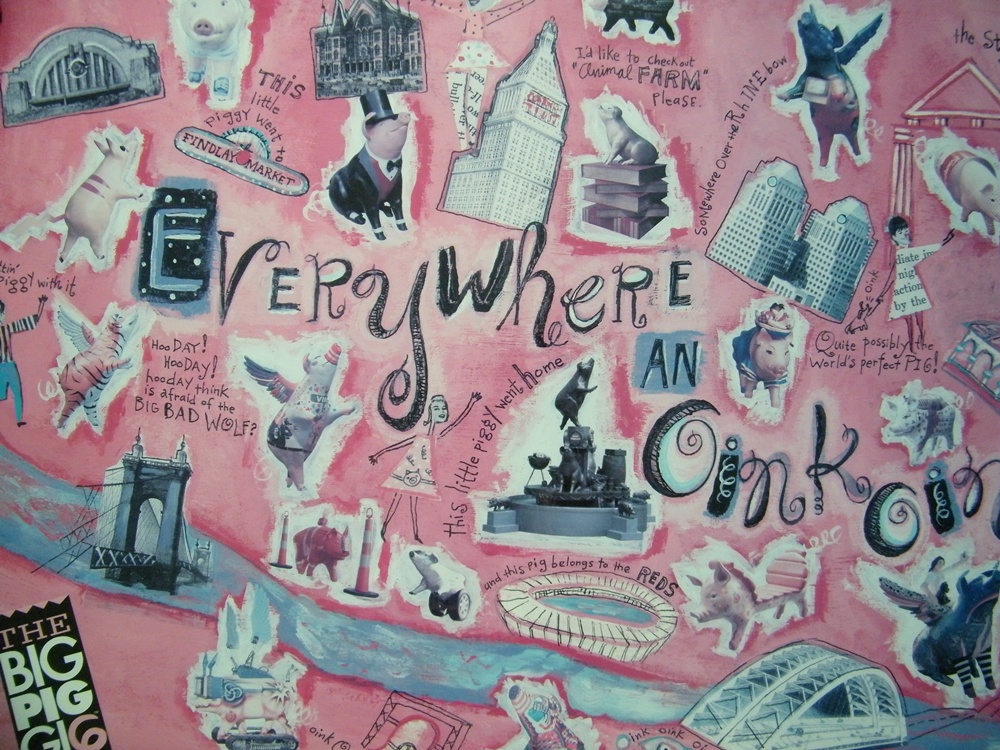 Framed Cincinnati 'Big Pig Gig' Poster