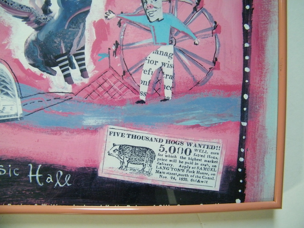 Framed Cincinnati 'Big Pig Gig' Poster