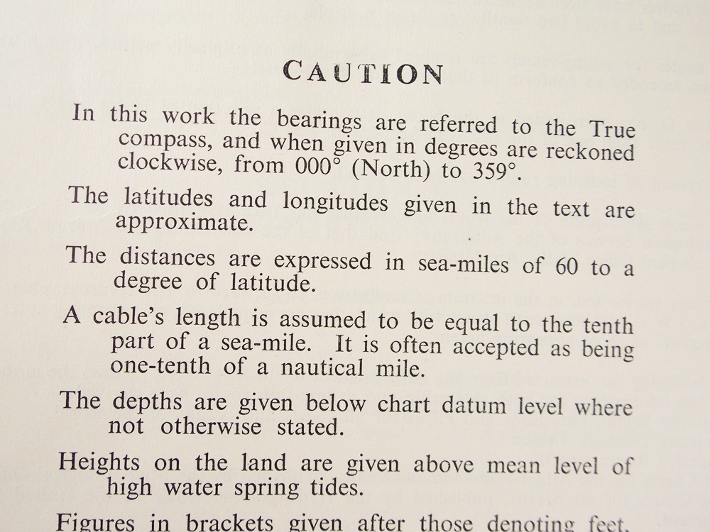 "Ocean Passages For The World", Second Edition Compiled by Rear Admiral Boyle T. Somerville