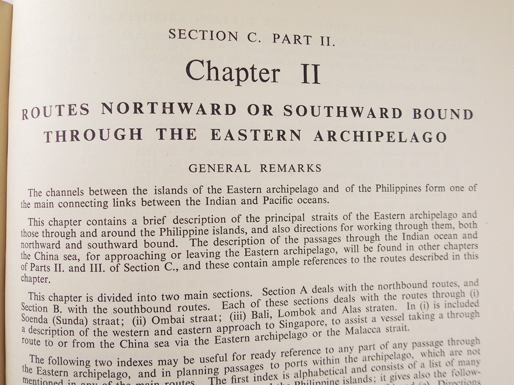 "Ocean Passages For The World", Second Edition Compiled by Rear Admiral Boyle T. Somerville