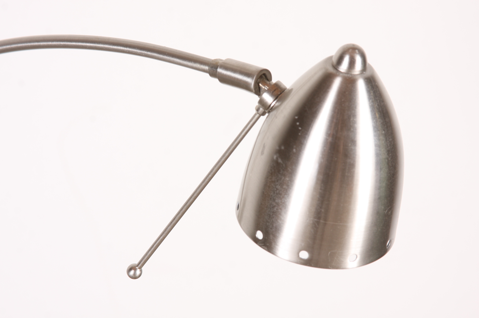 Modern Chrome and Glass Torchiere Floor Lamp