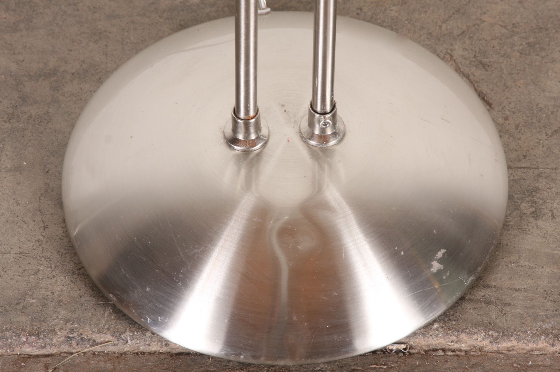 Modern Chrome and Glass Torchiere Floor Lamp