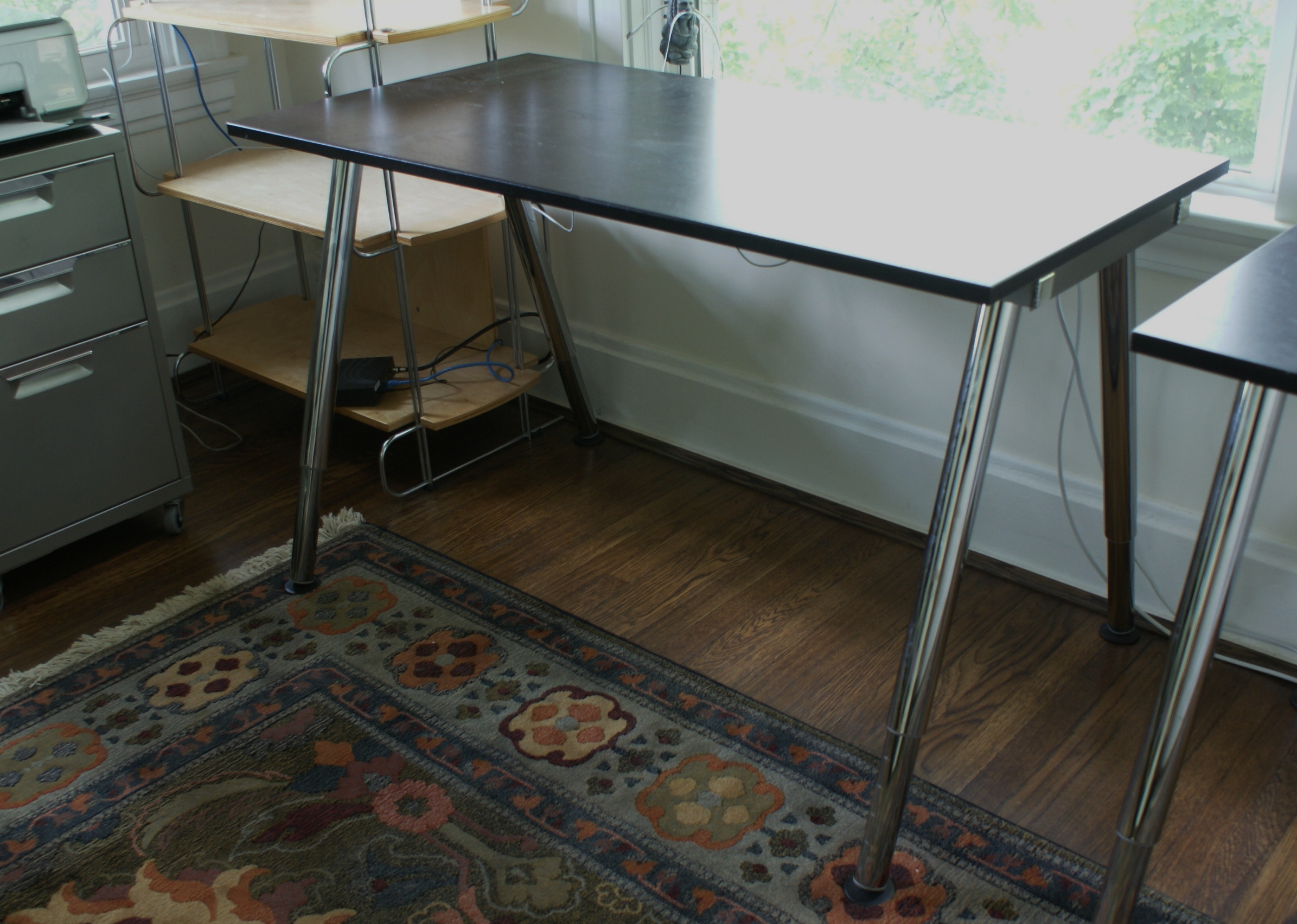 Ikea Mocha Veneer Adjustable Height Desk