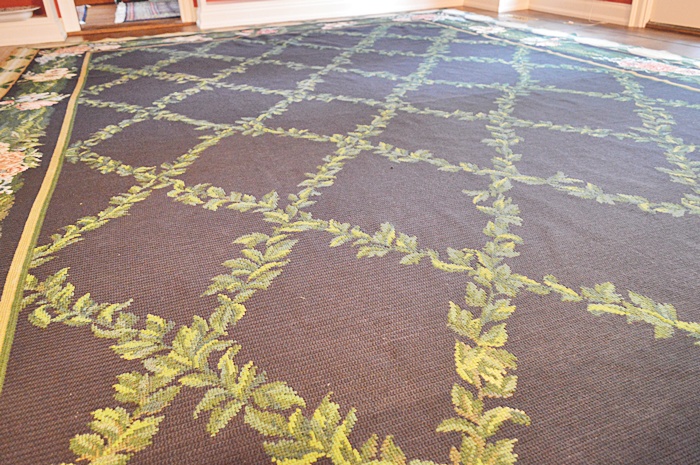 Floral Needlepoint Rug - Handmade in Portugal