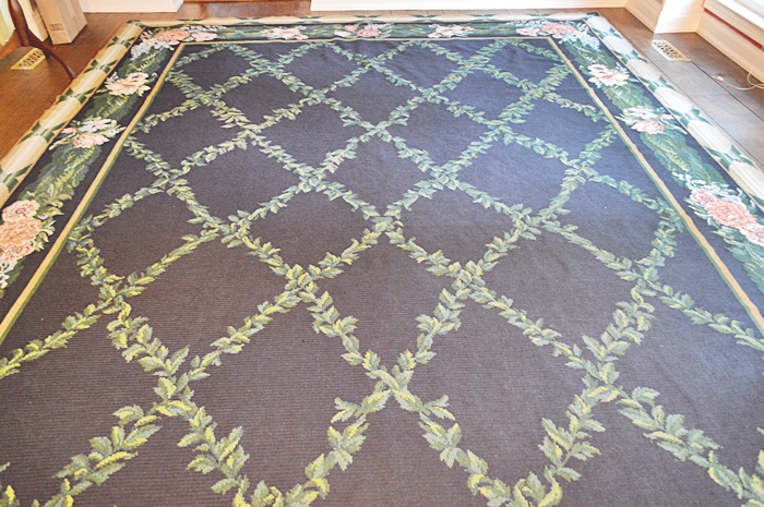 Floral Needlepoint Rug - Handmade in Portugal