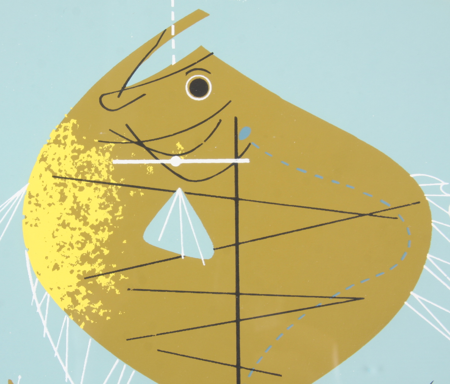 Original Charley Harper Ford Times Crappie Serigraph