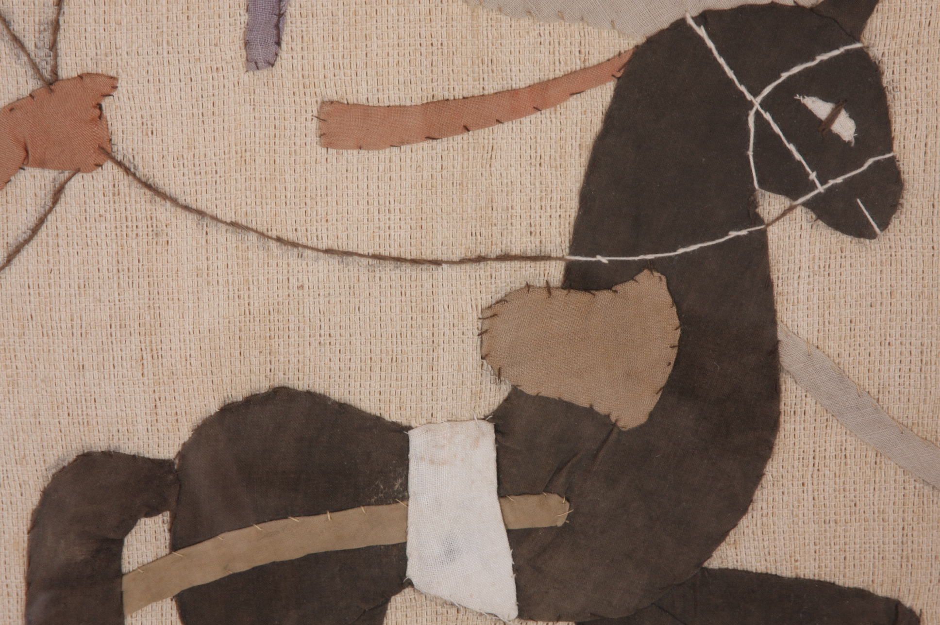 Vintage handmade applied Textile Art 