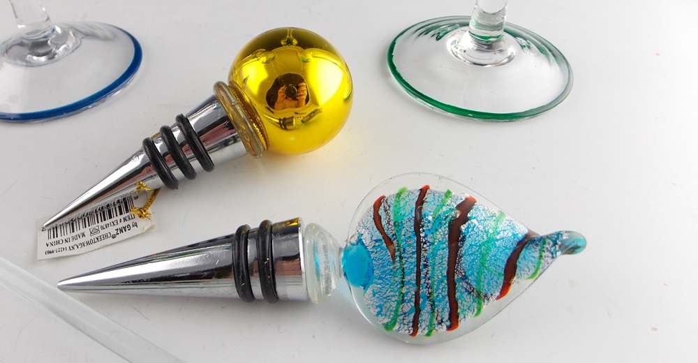 Hand Painted Holiday Wine Glasses & More