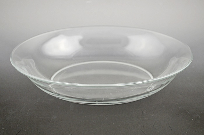 Frosted Glass Dishes With Serving Bowl & Platter