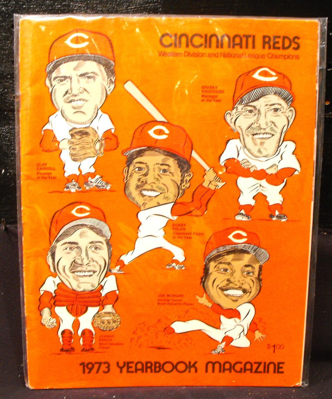 1973 Cincinnati Reds Yearbook & The Relentless Reds Book