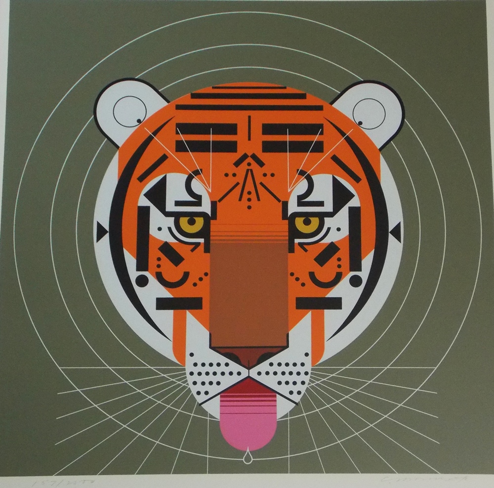 C Harper Bengal Tiger Serigraph Print