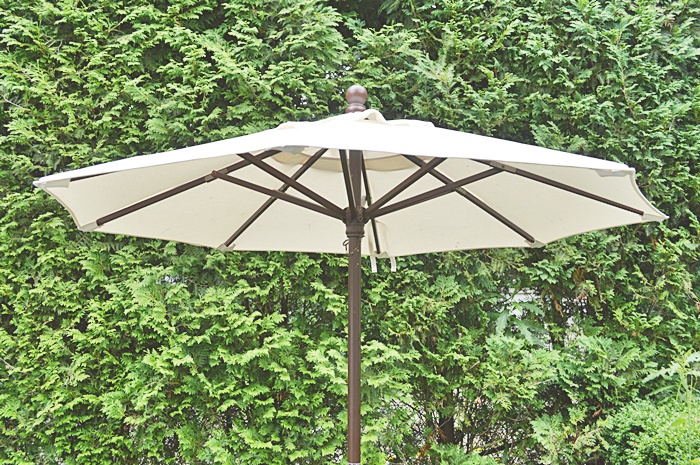 Iron Patio Furniture with Umbrella Set