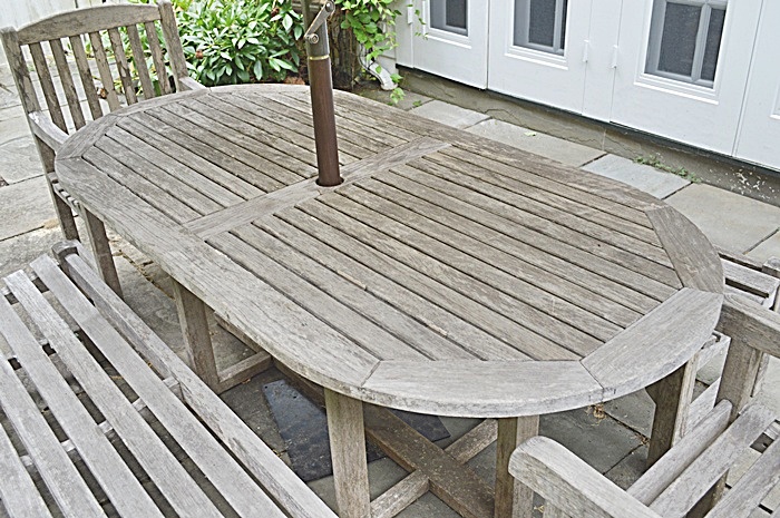 Smith & Hawken Outdoor Teak Dining Set