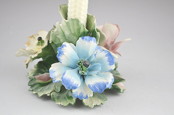 Antique Nuova Capodimonte Candleholders